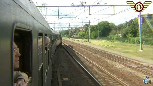 Videofragment. Te Roermond kunnen we na kort oponthoud onze reis voortzetten.
